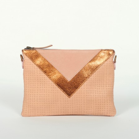 Pochette AMESKA Louxor Rose Tressé