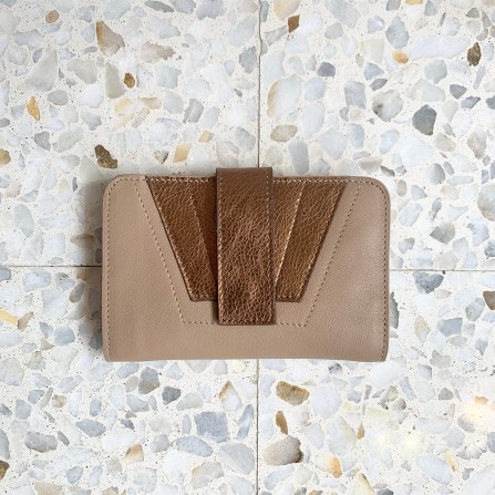 Porte Feuille AMESKA Tokyo Rose Bronze
