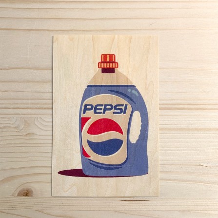 Carte Postale WOODHI Bois d'Erable Brand Mix Pepsi