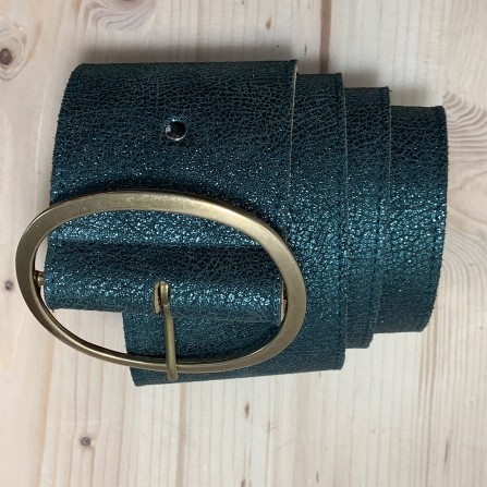 Ceinture ISABELLE VARIN Iva Caviar Menthe 