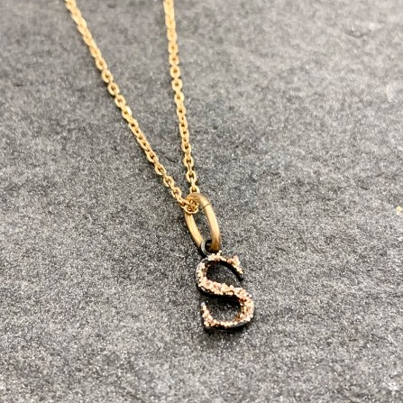 Collier L SONGE COB Lettre S