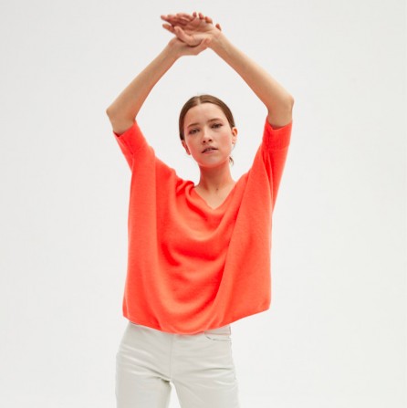Pull ABSOLUT CASHMERE Kate Corail Fluo