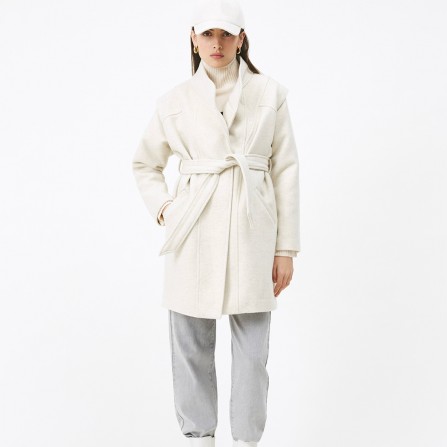 Manteau SUNCOO Eleonor Beige Chiné