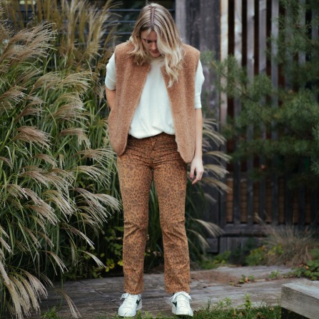 Pantalon RED LEGEND Jodie Bootcut Cropped Leopard 