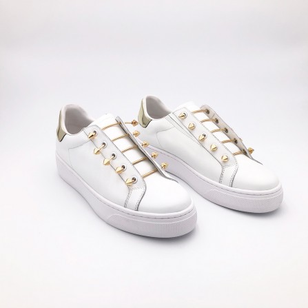 Baskets MI/MAI Joe Plateform Gold White