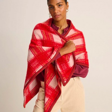 Foulard POM Checks Scarlet Red