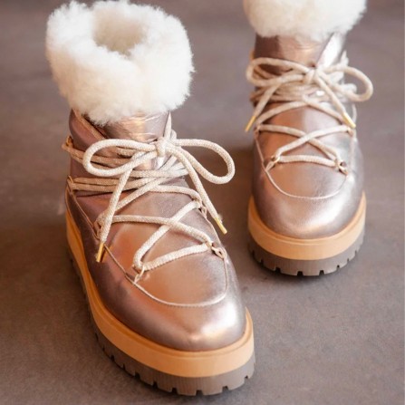 Bottes Fourrées BOBBIES Kiruna Champagne Sépia 
