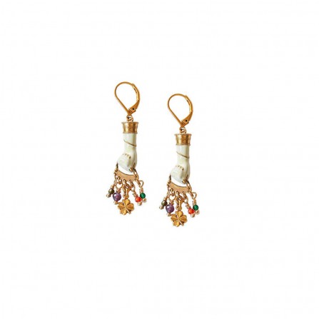 Boucles d'Oreilles LA2L Chaine Main 