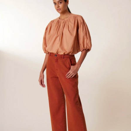 Pantalon LEON & HARPER Philo Pl2 Terracotta