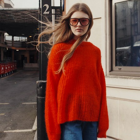 Pull DES PETITS HAUTS Burma Tomate