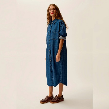 Robe DES PETITS HAUTS Lazou Middle Blue