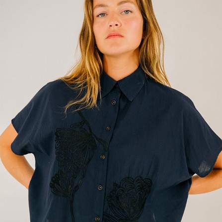 Chemise TINSELS Cinzia Colibri Carbone 