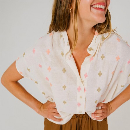 Top TINSELS Virza Almeda Greige 