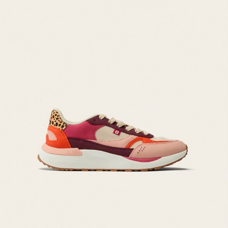 Baskets ODAJE Anaelle Rose Clair Beige Orange