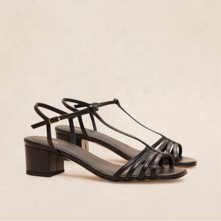 Sandales RIVECOUR N°441 Cuir Noir 