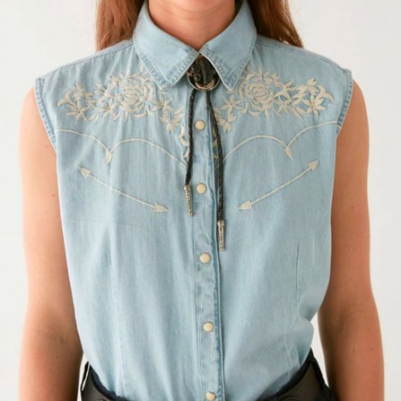 Blouse MAISON HOTEL Texas Sun Dallas Mustang Blue