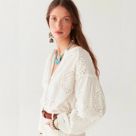Blouse MAISON HOTEL Bath Rose Margaret Off White