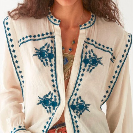 Blouse MAISON HOTEL Daisy Twist Philippa Panna Cotta 