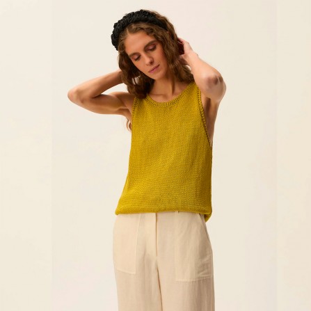 Pull DES PETITS HAUTS Carlota Chartreuse
