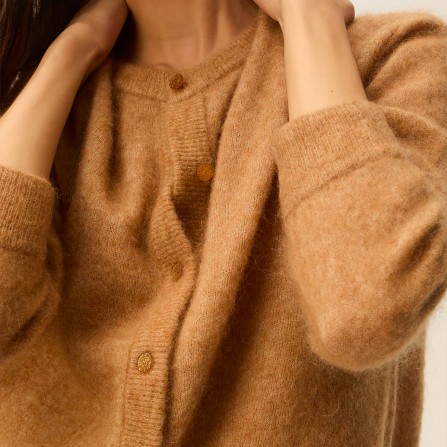 Gilet DES PETITS HAUTS Doby Tabac