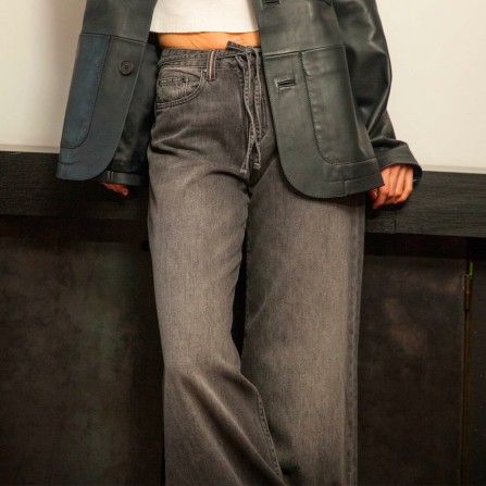 Pantalon ISLOW Chiara Black Denim Antic Wash 