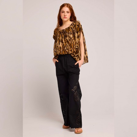 Pantalon LOUIZON Macaron Noir