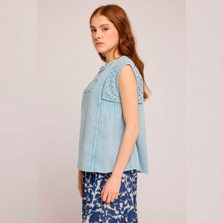 Top LOUIZON Shifumi Bleu