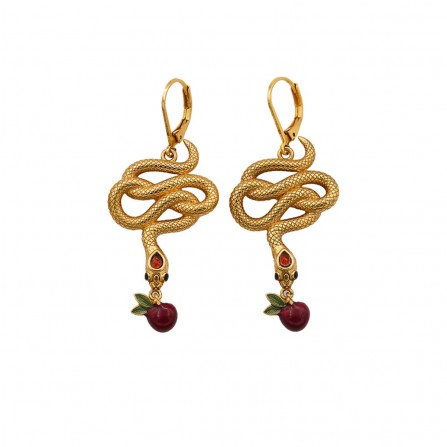 Boucles d'Oreilles LA2L Sissi Pommes GM Grenat