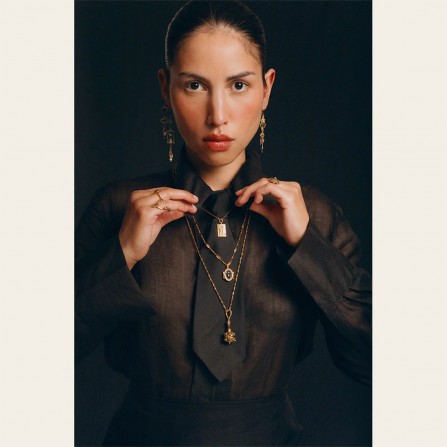 Sautoir LA2L Sacha Amulette Onyx 