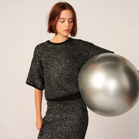 Pull DES PETITS HAUTS Adibou Noir