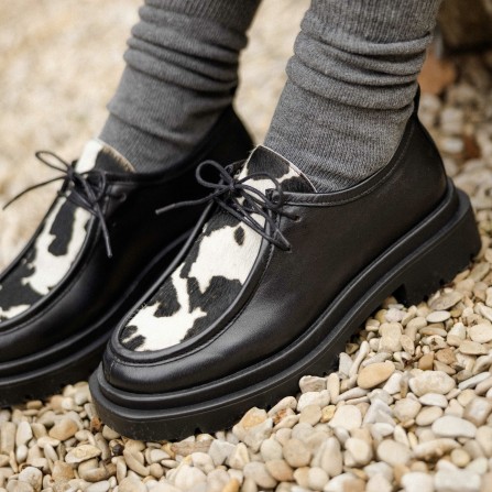 Derbies BOBBIES Noreen Noir Passion Holstein