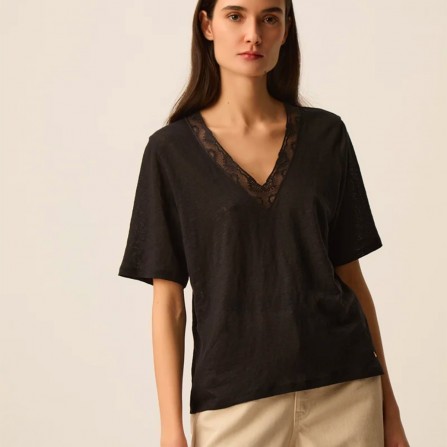 Tee Shirt DES PETITS HAUTS Hela Noir