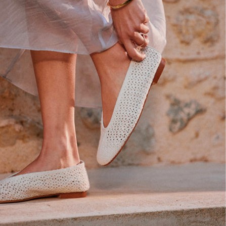 Ballerines ODAJE Mahi Tresse Ecru