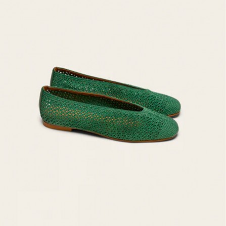 Ballerines ODAJE Mahi Tresse Vert