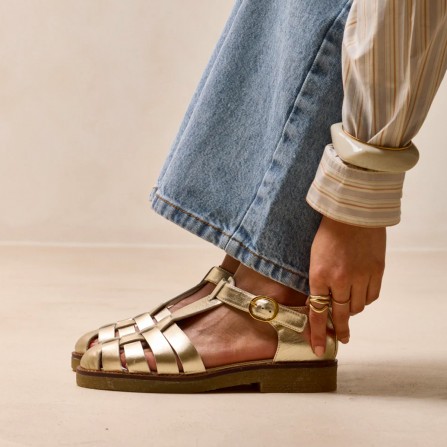 Sandalles ODAJE Charlie Cuir Dore