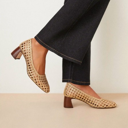 Escarpins RIVECOUR N°528 Cuir Craquelé Doré