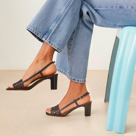 Sandales RIVECOUR N°592 Cuir Nappa Noir