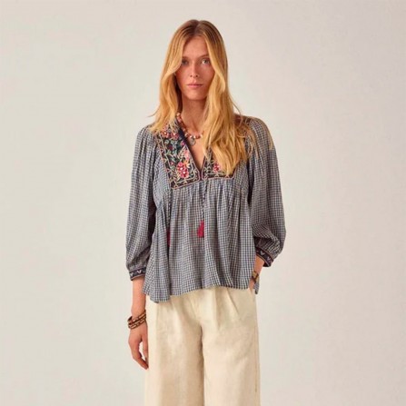 Blouse MAISON HOTEL April Bleu Picnic