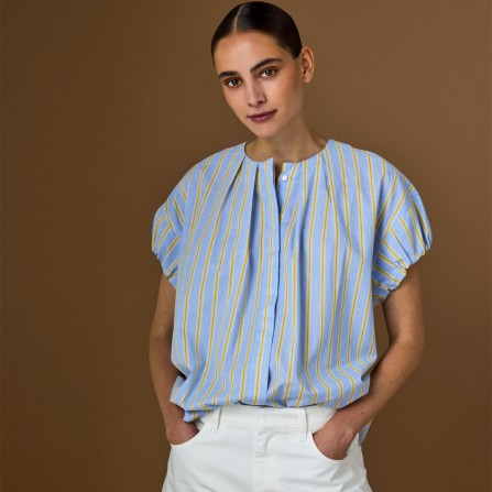 Blouse JC SOPHIE Leonie Light Blue Yellow