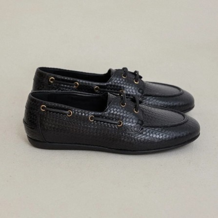 Derbys BOBBIES Betsy Noir Tressé