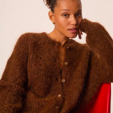 Gilet DES PETITS HAUTS Alma Cognac Chiné