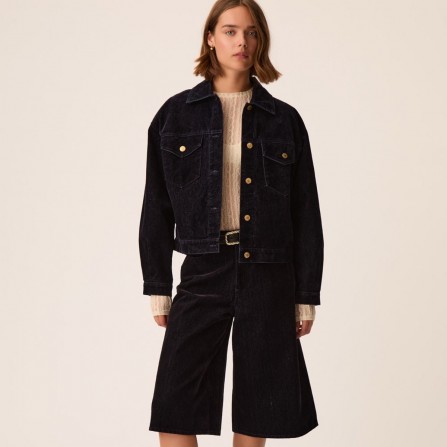 Bermuda DES PETITS HAUTS Louis Velours Marine