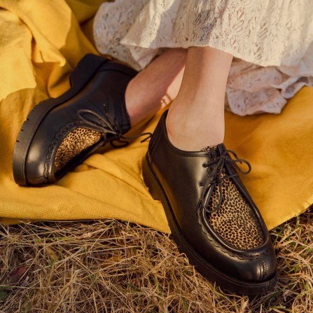 Derbies KLEMAN Padrini FP Noir+Guepard