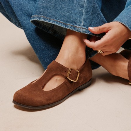 Ballerines ODAJE Opal Suede Marron