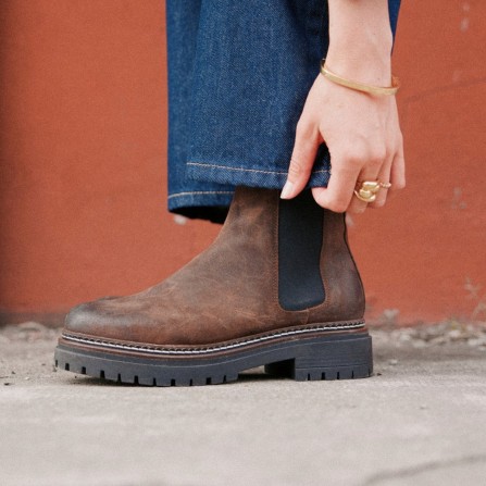 Boots ODAJE Pernille Suede Huile Marron
