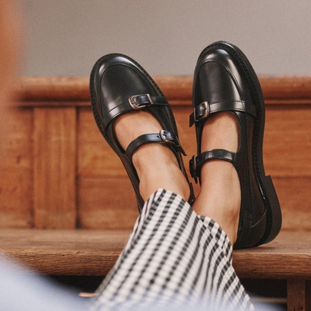 Derbies ODAJE Toven Cuir Box Noir