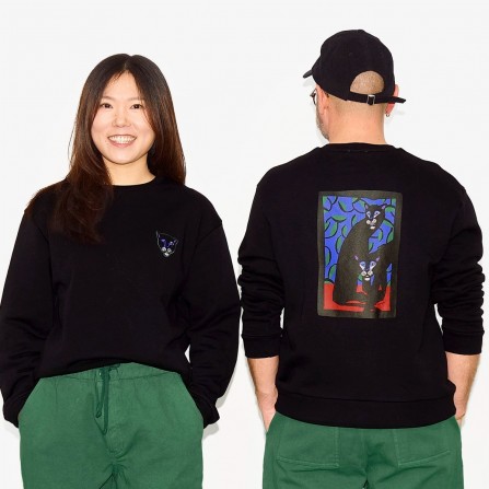 Sweat WOP Poppy Panthers Black