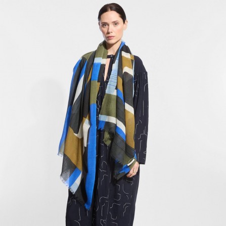 Foulard MA POESIE Petra Bleu