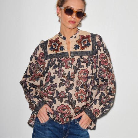 Blouse LOUIZON Efram Print Baroque Cream