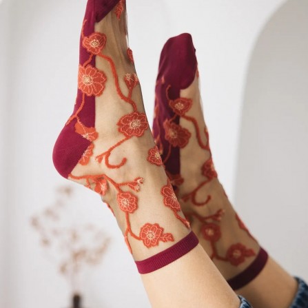 Chaussettes ST EUSTACHE Blomst Corail